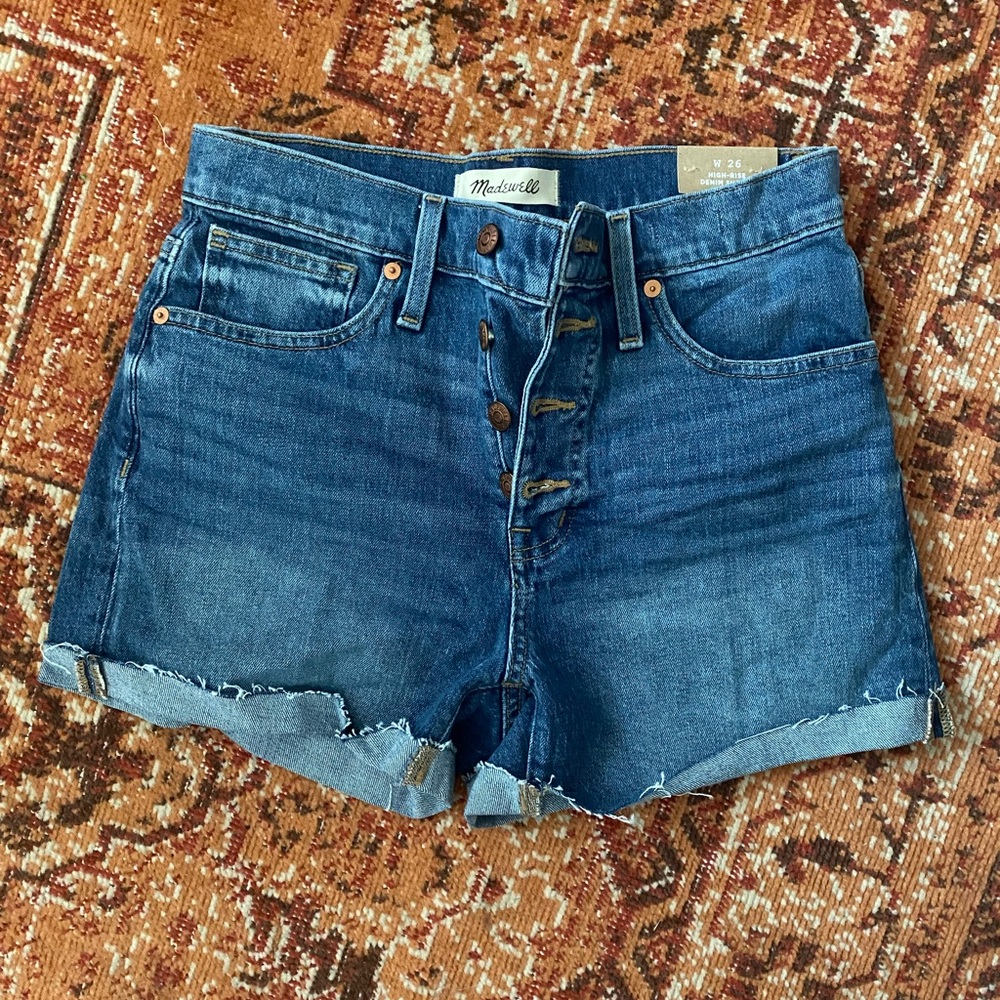 NWT Madewell High Rise Denim Shorts Size 26